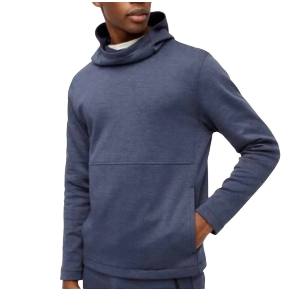 J. Crew Hoodie Mens Navy Blue Scuba Neck Authentic Fleece Size M